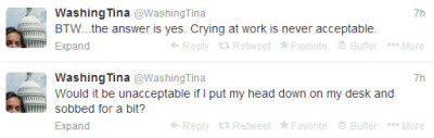 WashingTina on Crying at Work