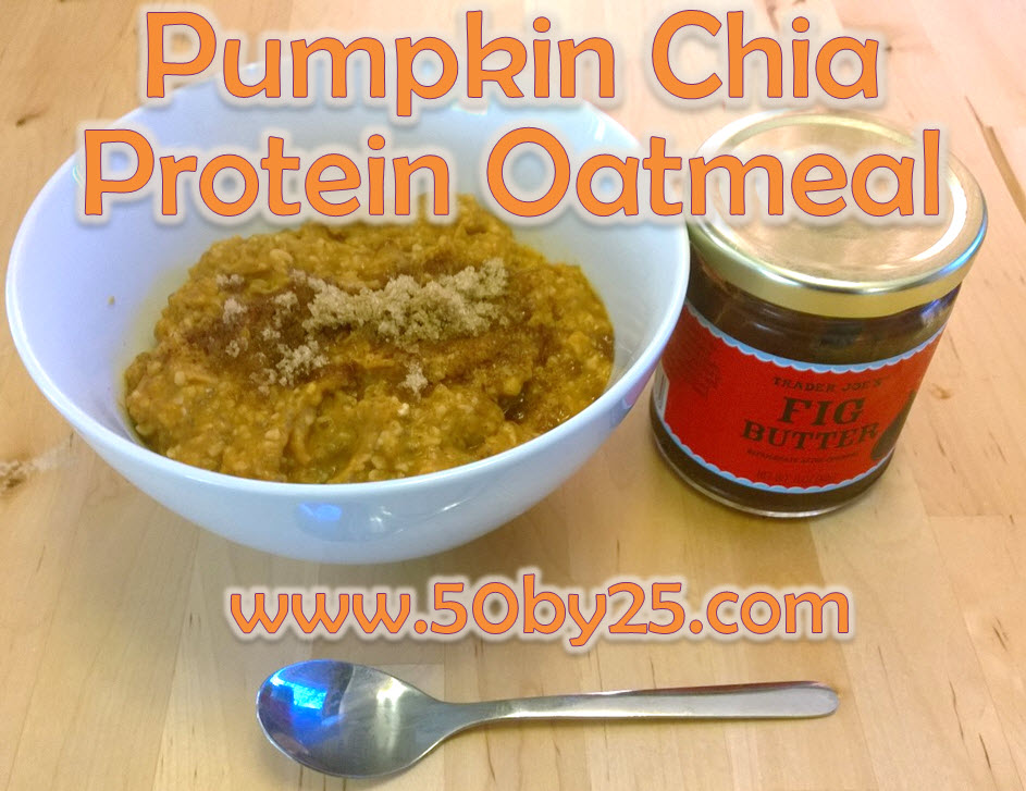 Healthy Pumpkin Chia Protein Oatmeal