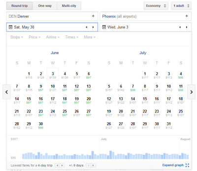 Google_Flights_Calendar